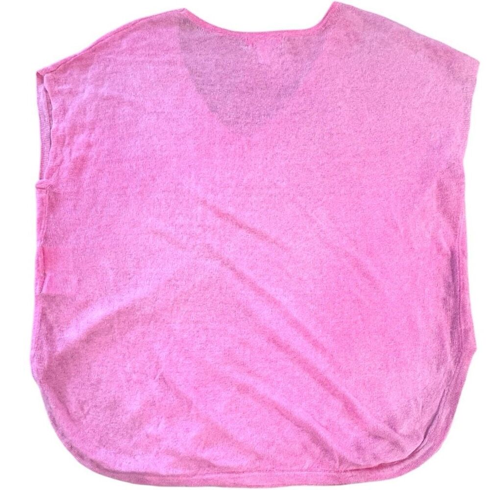 Lilly Pulitzer Women's Knit Short Cap Sleeve V-Neck Boxy Top Pink Size 2XS/XS - Picture 2 of 6